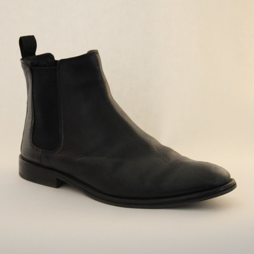 H&M Black Leather Chelsea Boots